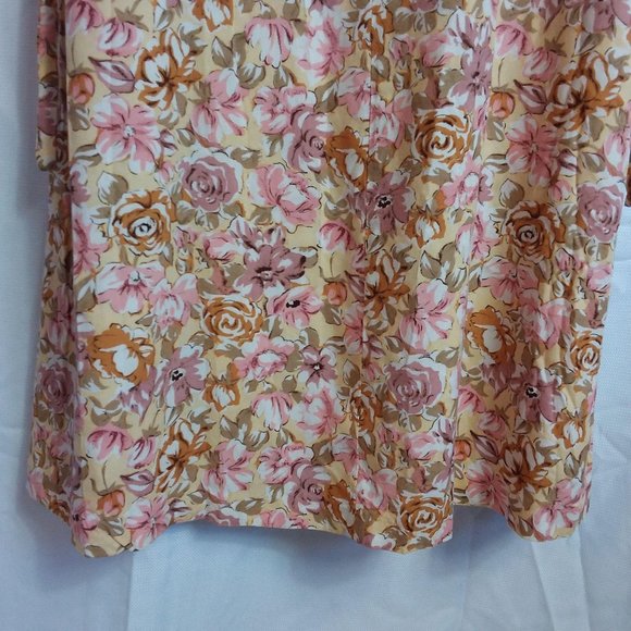 VTG JR Bentley Dress SZ 10 Midi Floral Summer Cott - Picture 5 of 11